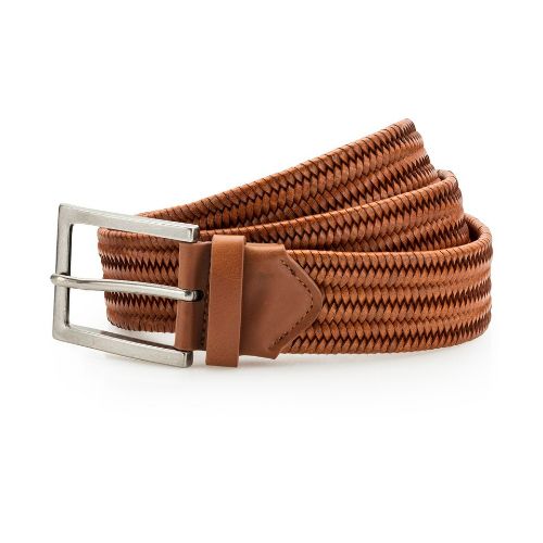 Asquith & Fox Leather Braid Belt Tan
